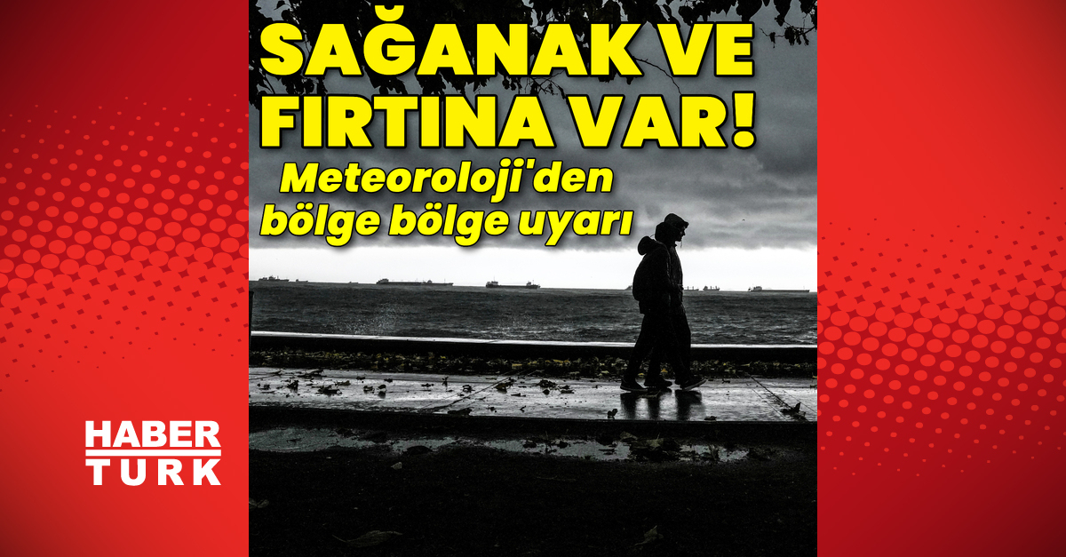 Meteoroloji’den kuvvetli sağanak ve fırtına uyarısı! Bu bölgeler dikkat